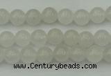 CWH50 15.5 inches 4mm round white jade beads wholesale