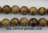 CWJ253 15.5 inches 10mm round wood jasper gemstone beads wholesale