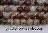 CWJ400 15.5 inches 4mm round wood jasper gemstone beads wholesale