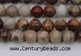 CWJ401 15.5 inches 6mm round wood jasper gemstone beads wholesale