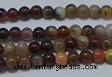 CWJ500 15.5 inches 4mm round Xinjiang wood jasper beads wholesale