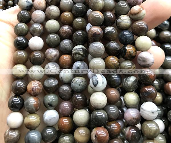 CWJ622 15 inches 8mm round wooden jasper beads wholesale