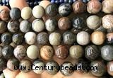 CWJ624 15 inches 12mm round wooden jasper beads wholesale