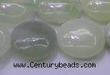 CXJ228 15.5 inches 25mm flat round New jade beads wholesale