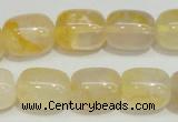 CYC15 15.5 inches 14*17mm drum yellow crystal quartz beads