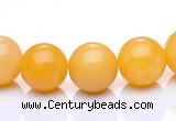 CYJ01 16 inches 4mm round yellow jade gemstone beads Wholesale
