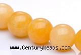 CYJ07 16mm round 16 inches yellow jade gemstone beads Wholesale