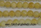 CYJ161 15.5 inches 8mm round yellow jade beads wholesale