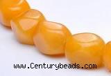CYJ18 10*14mm irregular yellow jade gemstone beads Wholesale