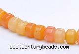 CYJ25 5*6mm rondelle yellow jade gemstone beads Wholesale