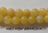 CYJ252 15.5 inches 8mm round yellow jade beads wholesale