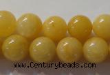 CYJ254 15.5 inches 12mm round yellow jade beads wholesale