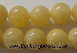 CYJ255 15.5 inches 14mm round yellow jade beads wholesale