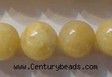 CYJ257 15.5 inches 18mm round yellow jade beads wholesale