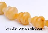 CYJ27 6*10mm calabash yellow jade gemstone beads Wholesale