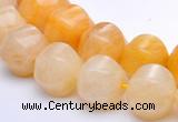 CYJ30 12*12mm pumpkin shape yellow jade gemstone beads Wholesale