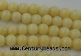 CYJ301 15.5 inches 6mm round yellow jade beads wholesale