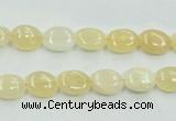 CYJ59 15.5 inches 8*10mm oval yellow jade gemstone beads wholesale