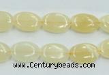 CYJ60 15.5 inches 10*14mm oval yellow jade gemstone beads wholesale