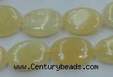 CYJ62 15.5 inches 15*20mm oval yellow jade gemstone beads wholesale