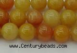 CYJ622 15.5 inches 8mm round yellow jade beads wholesale