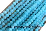 CYJ673 15 inches 4mm round dyed yellow jade beads wholesale