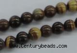 CZJ170 15.5 inches 8mm round iron zebra jasper beads wholesale