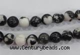 CZJ203 15.5 inches 8mm round black & white zebra jasper beads