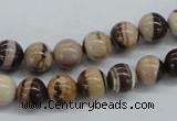 CZJ250 15.5 inches 8mm round zebra jasper beads wholesale