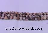 CZJ261 15.5 inches 6mm round matte zebra jasper beads