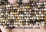 CZJ290 15.5 inches 4mm round brown zebra jasper beads wholesale