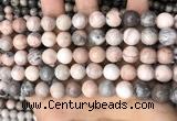 CZJ299 15.5 inches 10mm round pink zebra jasper beads wholesale