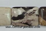 CZJ303 15.5 inches 22*30mm rectangle zebra jasper beads wholesale