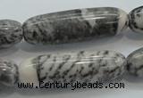 CZJ50 16 inches 12*40mm Cylinder zebra jasper gemstone beads wholesale