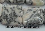 CZJ52 16 inches 25*25mm square zebra jasper gemstone beads wholesale