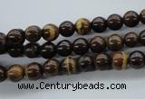 CZJ69 15.5 inches 6mm round iron zebra jasper beads wholesale