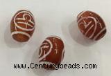 DZI317 10*14mm drum tibetan agate dzi beads wholesale