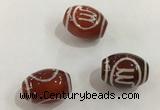 DZI376 10*14mm drum tibetan agate dzi beads wholesale