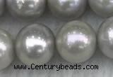 FWP143 15 inches 8mm - 9mm potato grey freshwater pearl strands