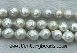 FWP360 15 inches 11mm - 12mm baroque freshwater nucleated pearl beads