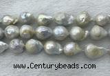 FWP362 15 inches 15mm - 18mm baroque freshwater nucleated pearl beads