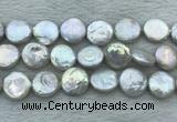 FWP393 15 inches 14mm - 16mm coin freshwater pearl beads