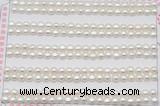 FWP452 half-drilled 4-4.5mm bread freshwater pearl beads