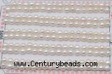 FWP453 half-drilled 4.5-5mm bread freshwater pearl beads