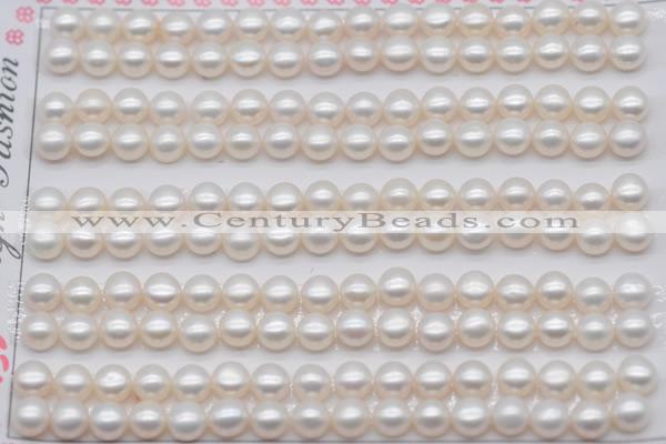 FWP454 half-drilled 5-5.5mm bread freshwater pearl beads