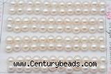 FWP457 half-drilled 6.5-7mm bread freshwater pearl beads