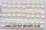 FWP463 half-drilled 9.5-10mm bread freshwater pearl beads