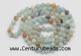 GMN124 Hand-knotted 6mm amazonite 108 beads mala necklaces