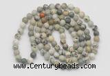 GMN127 Hand-knotted 6mm artistic jasper 108 beads mala necklaces
