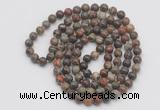 GMN136 Hand-knotted 6mm ocean agate 108 beads mala necklaces